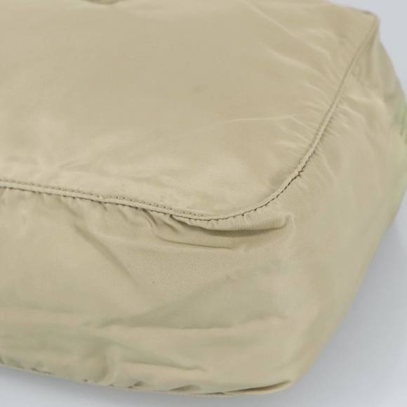 PRADA Hand Bag Nylon Beige Silver Auth 97438 - Picture 9 of 16